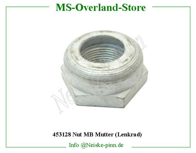  Nut MB Mutter (Lenkrad)  Willys-CJ2A   Willys Overland  Neiske & Pinn  WOA633 WO-A633 Willys Overland  Willys-CJ2A  WOA633 Willys-CJ2A  Neiske & Pinn  