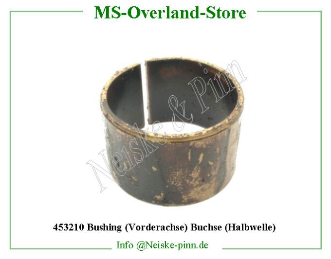  Bushing (Vorderachse) Buchse (Halbwelle)  Willys-CJ3B Bague fusee interieur fusee pont avant   Willys Overland Bushing wheel bearing spindle Neiske & Pinn  WOA853 WO-A853 Willys Overland  Willys-CJ3B  WO-A-853 Willys-CJ3B  Neiske & Pinn  