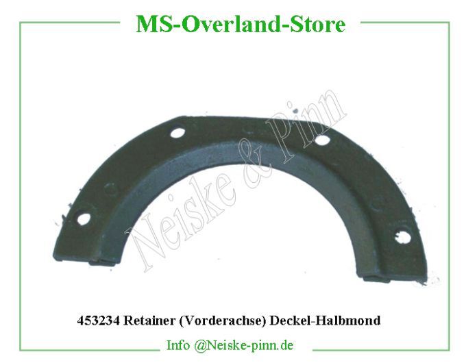  Retainer (Vorderachse) Deckel-Halbmond  Willys-M38 Demi couvercle nu bol pont avant   Willys Overland Seal oil steering knuckle ass half Neiske & Pinn  WOA814 WO-A814 Willys Overland  Willys-M38  WO-A-814 Willys-M38  Neiske & Pinn  