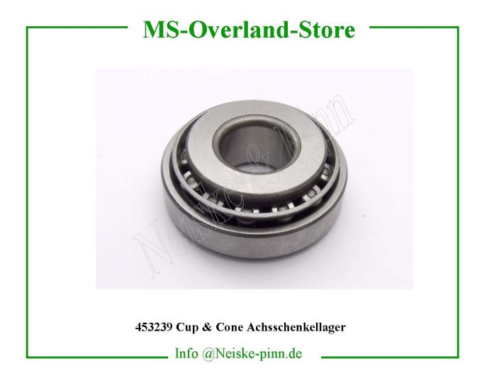  Cup and Cone Achsschenkellager  Willys-M38 Roulement pont av pivot jeep 11590-11520   Willys Overland Bearing king pin cone&roller Neiske & Pinn  WO52940C WO-52940C Willys Overland  Willys-M38  WOA52940C Willys-M38  Neiske & Pinn  