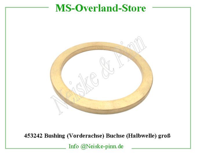  Bushing (Vorderachse) Buchse (Halbwelle) groß  Willys-M38   Willys Overland  Neiske & Pinn  WOA6362 WO-A6362 Willys Overland  Willys-M38  WO-A-6362 Willys-M38  Neiske & Pinn  