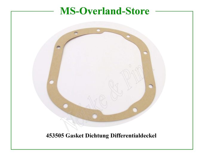  Gasket Dichtung Differentialdeckel  Willys-M38 Joint couvercle pont av ou arr   Willys Overland Gasket gear carrier cover Neiske & Pinn  WOA782 WO-A782 Willys Overland  Willys-M38  WO-A-782 Willys-M38  Neiske & Pinn  