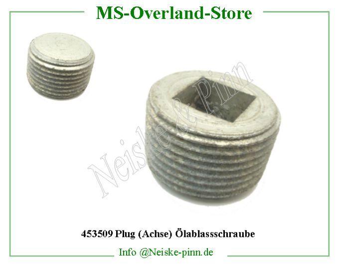  Plug (Achse) Ölablassschraube  Willys-M38 Bouchon vidange pont femelle jeep   Willys Overland Plug oil drain axle Neiske & Pinn  WO636577 WO-636577 Willys Overland  Willys-M38  WOA636577 Willys-M38  Neiske & Pinn  