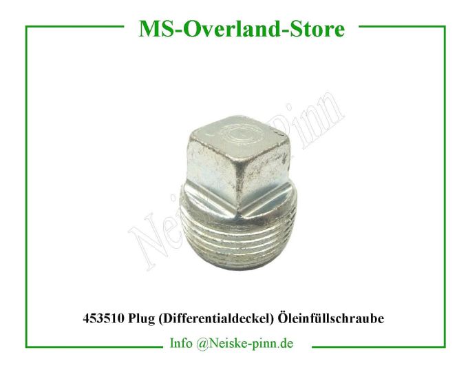  Plug (Differentialdeckel) Öleinfüllschraube  Willys-M38 Bouchon remplisage pont   Willys Overland Plug oil filler axle Neiske & Pinn  WO636538 WO-636538 Willys Overland  Willys-M38  WOA636538 Willys-M38  Neiske & Pinn  