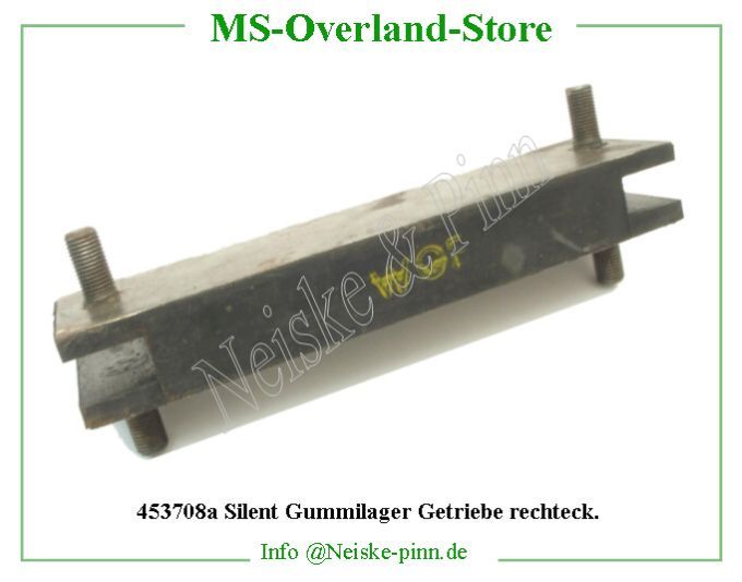  Silent Gummilager Getriebe rechteck.  Willys-MB Silent bloc bv jeep (plat)   Willys Overland Insulator transmission t84 Neiske & Pinn  WOA6156 WO-A6156 Willys Overland  Willys-MB  WO-A-6156 Willys-MB  Neiske & Pinn  