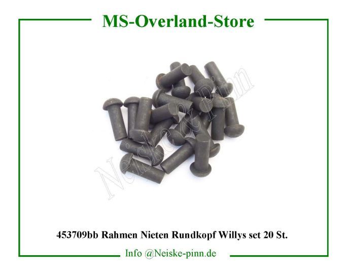 ==> click: max/min Rahmen Nieten Rundkopf Willys set 20 Stück Willys-MB Willys Overland Neiske & Pinn Willys Overland Willys-MB Neiske & Pinn Willys-MB Willys Overland Willys-MB Willys Overland Willys-MB Neiske & Pinn