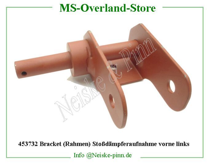 ==> click: max/min Bracket (Rahmen) Stoßdämpferaufnahme vorne li. Willys-MB Support amortisseur av gauche/chassis Willys Overland Bracket&shaft shock absorber front left Neiske & Pinn WOA1204 WO-A1204 Willys Overland Willys-MB WO-A-1204 Willys-MB Neiske & Pinn