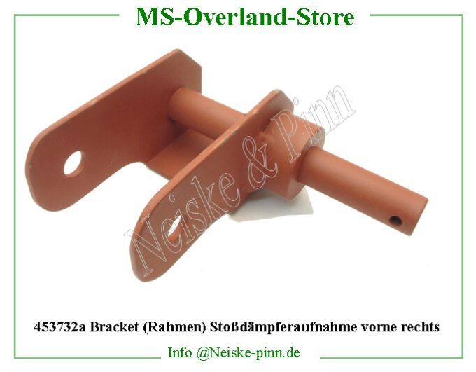 ==> click: max/min Bracket (Rahmen) Stoßdämpferaufnahme vorne re. Willys-MB Support amortisseur av droit/chassis Willys Overland Bracket&shaft shock absorber front right Neiske & Pinn WOA1205 WO-A1205 Willys Overland Willys-MB WO-A-1205 Willys-MB Neiske & Pinn