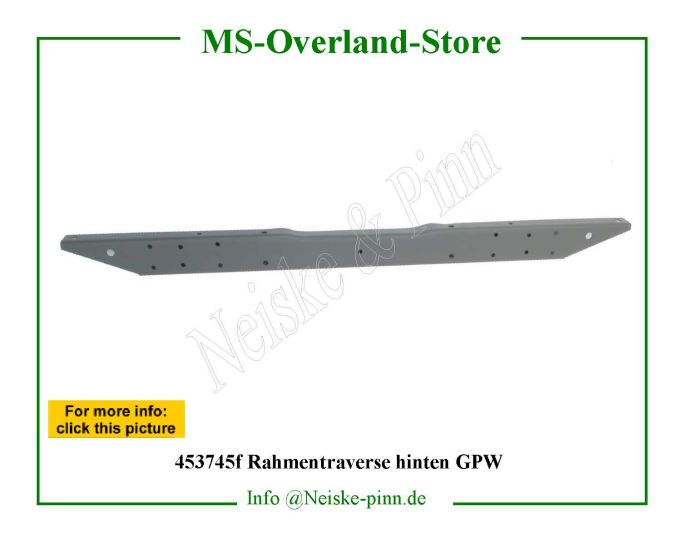==> click: max/min Rahmentraverse hinten GPW Willys-MB Willys Overland Neiske & Pinn Willys Overland Willys-MB Neiske & Pinn Willys-MB Willys Overland Willys-MB Willys Overland Willys-MB Neiske & Pinn