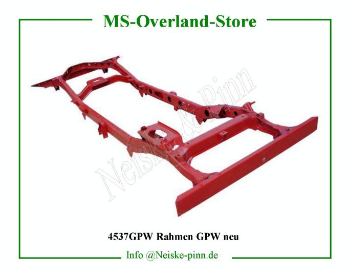 ==> click: max/min Rahmen GPW neu (Bei diesem Artikel ist nur Abholung vor Ort möglich.) Willys-MB CHASSIS NU, FORD GPW Willys Overland Neiske & Pinn GPW5005 GPW-5005 Willys Overland Willys-MB Willys Overland Willys-MB Neiske & Pinn