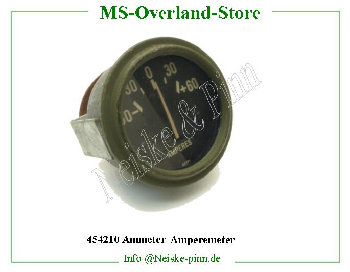  Ammeter Amperemeter  Willys-CJ2A Amperemetre 25/50 amperes   Willys Overland Ammeter 25/50 amperes Neiske & Pinn  WOA8186 WO-A8186 Willys Overland  Willys-CJ2A  WO-A-8186 Willys-CJ2A  Neiske & Pinn  