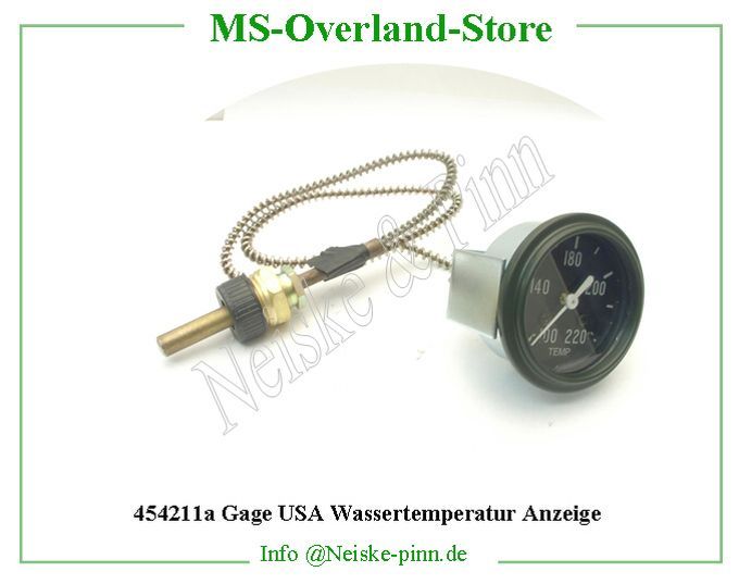  Gage USA Style Wassertemperatur Anzeige  Willys-CJ2A Manometre temperature eau ac Willys   Willys Overland Gauge water temperature ac Willys Neiske & Pinn  WOA8188 WO-A8188 Willys Overland  Willys-CJ2A  WO-A-8188 Willys-CJ2A  Neiske & Pinn  