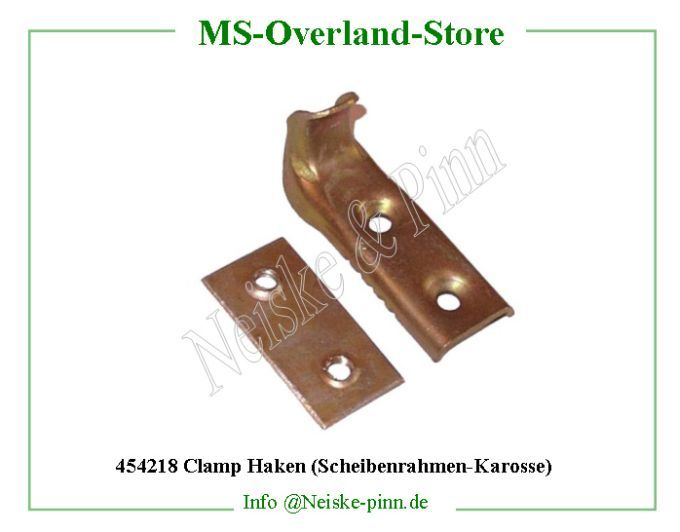  Clamp Haken (Scheibenrahmen-Karosse)  Willys-CJ2A Crochet fix pare brise/tableau kit   Willys Overland Hook windshield locker/dash Neiske & Pinn  WOA2791 WO-A2791 Willys Overland  Willys-CJ2A  WO-A-2791 Willys-CJ2A  Neiske & Pinn  