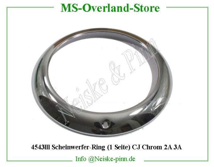  Scheinwerfer-Ring (1 Seite) CJ Chrom 2A 3A  Willys-CJ2A   Willys Overland  Neiske & Pinn   Willys Overland  Willys-CJ2A   Neiske & Pinn  Willys-CJ2A  Willys Overland  Willys-CJ2A   Willys Overland  Willys-CJ2A  Neiske & Pinn  