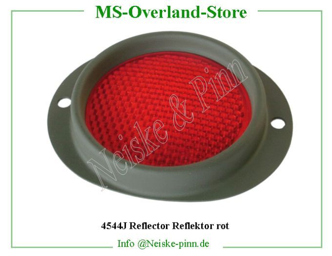 ==> click: max/min Reflector Reflektor rot Willys-CJ3B Catadioptre oval rouge Willys Overland Reflector round type red Neiske & Pinn WOA1306 R WO-A1306 R Willys Overland Willys-CJ3B WO-A-1306 R Willys-CJ3B Neiske & Pinn