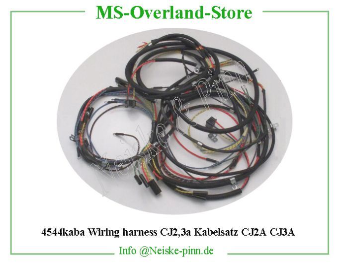  wiring harness CJ2,3a Kabelsatz CJ2A CJ3A  Willys-CJ2A   Willys Overland  Neiske & Pinn   Willys Overland  Willys-CJ2A   Neiske & Pinn  Willys-CJ2A  Willys Overland  Willys-CJ2A   Willys Overland  Willys-CJ2A  Neiske & Pinn  