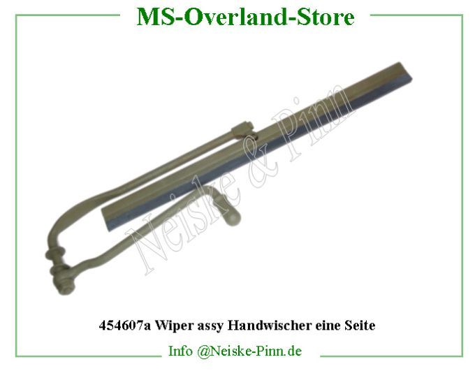  Wiper assy Handwischer eine Seite  Willys-CJ2A Essuie glace simple a main net   Willys Overland Wiper & blade arm / handle early net Neiske & Pinn  WOA11433 WO-A11433 Willys Overland  Willys-CJ2A  WO-A-11433 Willys-CJ2A  Neiske & Pinn  