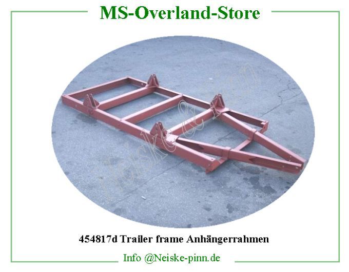  Trailer frame Anhängerrahmen  Willys-Trailer Chassis remorque bantam   Willys Overland Frame trailer Neiske & Pinn  WOA3980 WO-A3980 Willys Overland  Willys-Trailer  WO-A-3980 Willys-Trailer  Neiske & Pinn  