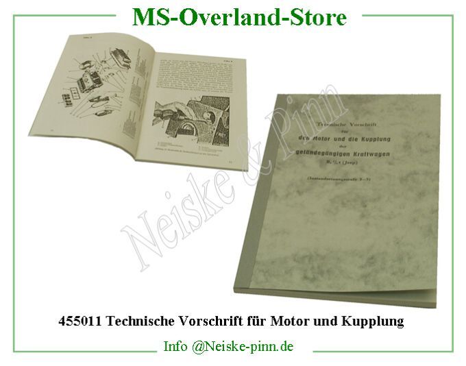  Technische Vorschrift für Motor und Kupplung  Willys-CJ2A   Willys Overland  Neiske & Pinn   Willys Overland  Willys-CJ2A   Neiske & Pinn  Willys-CJ2A  Willys Overland  Willys-CJ2A   Willys Overland  Willys-CJ2A  Neiske & Pinn  