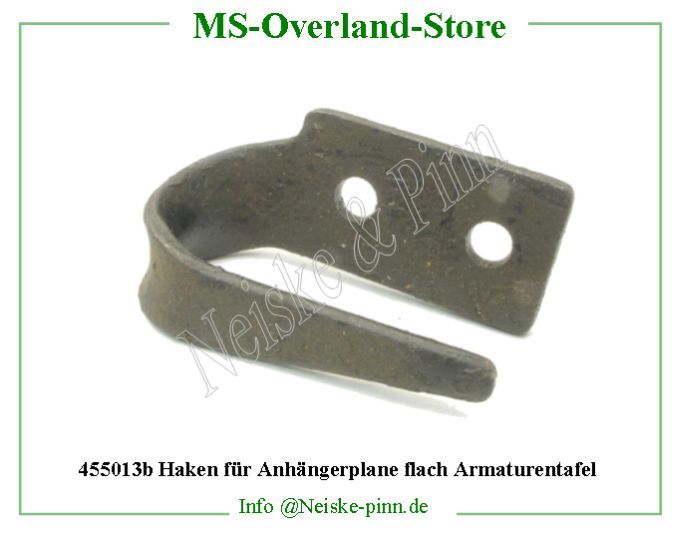  Haken für Anhängerplane flach  Willys-Trailer CROCHET FIX. CORDE BACHE REMORQUE  Willys Overland  Neiske & Pinn  WOA3986 WO-A3986 Willys Overland  Willys-Trailer  WO-A-3986 Willys-Trailer  Neiske & Pinn  