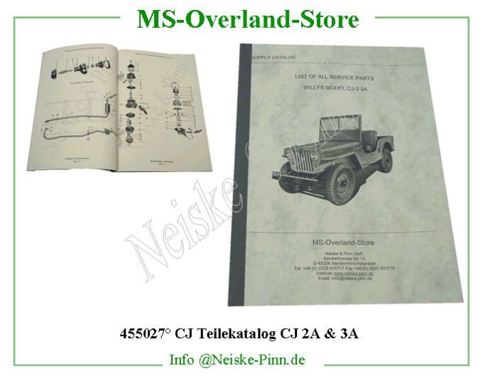  CJ Teilekatalog CJ2A und CJ3A  Willys-CJ2A   Willys Overland  Neiske & Pinn   Willys Overland  Willys-CJ2A   Neiske & Pinn  Willys-CJ2A  Willys Overland  Willys-CJ2A   Willys Overland  Willys-CJ2A  Neiske & Pinn  