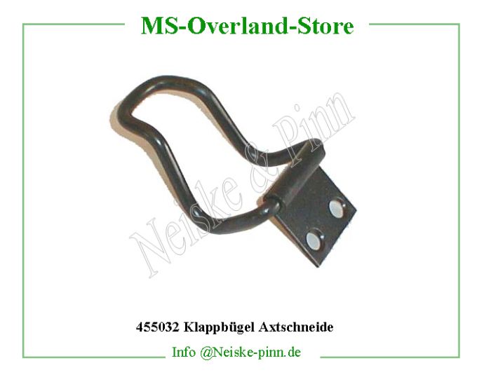  Klappbügel Axtschneide  Willys-MB Support pliant de hache jeep   Willys Overland Clamp rear axe Neiske & Pinn  WOA2984 WO-A2984 Willys Overland  Willys-MB  WO-A-2984 Willys-MB  Neiske & Pinn  
