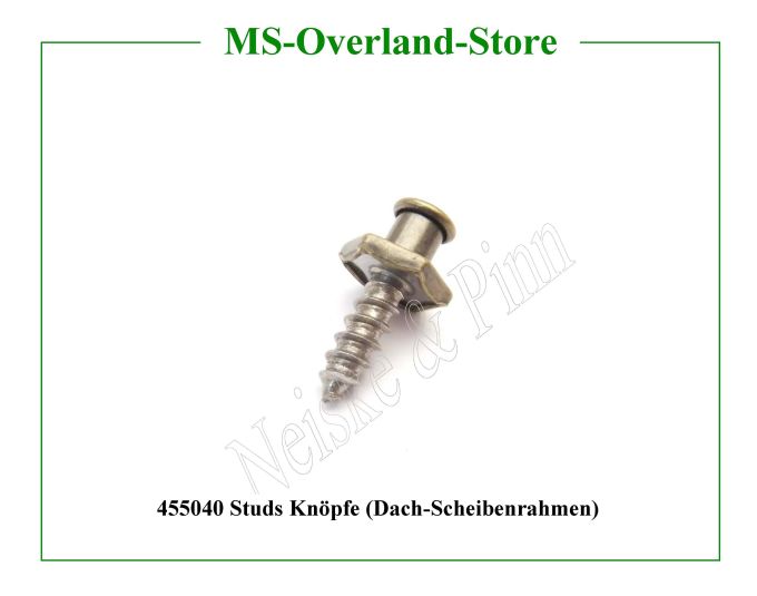  Studs Knöpfe (Dach-Scheibenrahmen)  Willys-MB Teton fixation capote/pare brise std   Willys Overland Fastener windshield curtain std Neiske & Pinn  WOA4120 WO-A4120 Willys Overland  Willys-MB  WO-A-4120 Willys-MB  Neiske & Pinn  