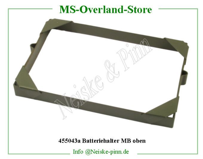 ==> click: max/min Batteriehalter MB oben Willys-MB Cadre fixation batterie 6 volts Willys Overland Frame battery hold down 6 volts Neiske & Pinn WOA1291 WO-A1291 Willys Overland Willys-MB WO-A-1291 Willys-MB Neiske & Pinn