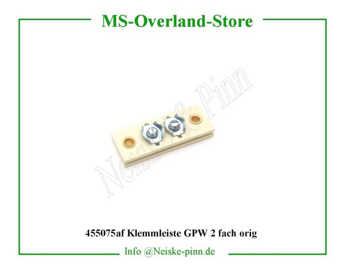  Klemmleiste GPW 2 fach orig  Willys-MB   Willys Overland  Neiske & Pinn   Willys Overland  Willys-MB   Neiske & Pinn  Willys-MB  Willys Overland  Willys-MB   Willys Overland  Willys-MB  Neiske & Pinn  