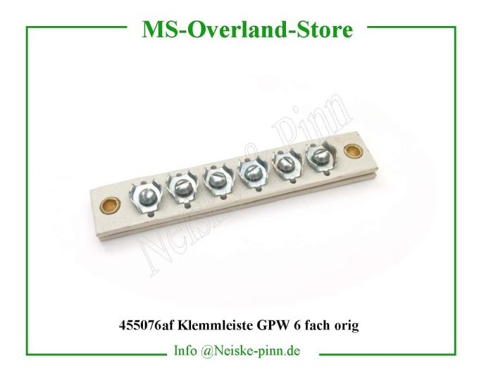  Klemmleiste GPW 6 fach orig  Willys-MB   Willys Overland  Neiske & Pinn   Willys Overland  Willys-MB   Neiske & Pinn  Willys-MB  Willys Overland  Willys-MB   Willys Overland  Willys-MB  Neiske & Pinn  