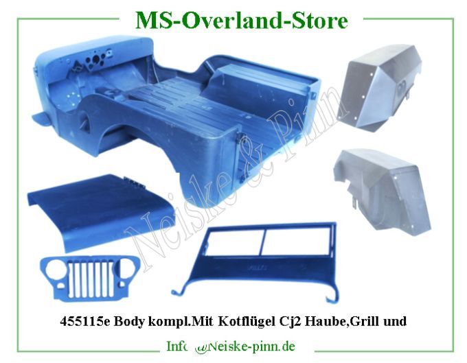  Body kompl.Mit Kotflügel CJ2A Haube,Grill und Scheibenrahmen  Willys-CJ2A   Willys Overland  Neiske & Pinn  WO663661 WO-663661 Willys Overland  Willys-CJ2A  WOA663661 Willys-CJ2A  Neiske & Pinn  