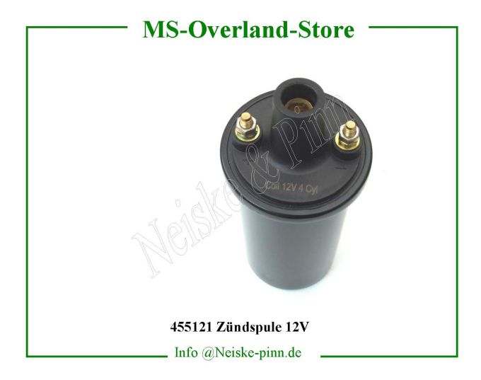 Zündspule 12V  Willys-CJ3B Bobine allumage 12v jeep mb   Willys Overland Coil 12 volts jeep mb Neiske & Pinn  WO7713377 WO-7713377 Willys Overland  Willys-CJ3B  WOA7713377 Willys-CJ3B  Neiske & Pinn  
